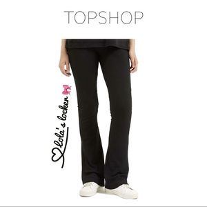 Topshop Ribbed Flare Leggings Pants